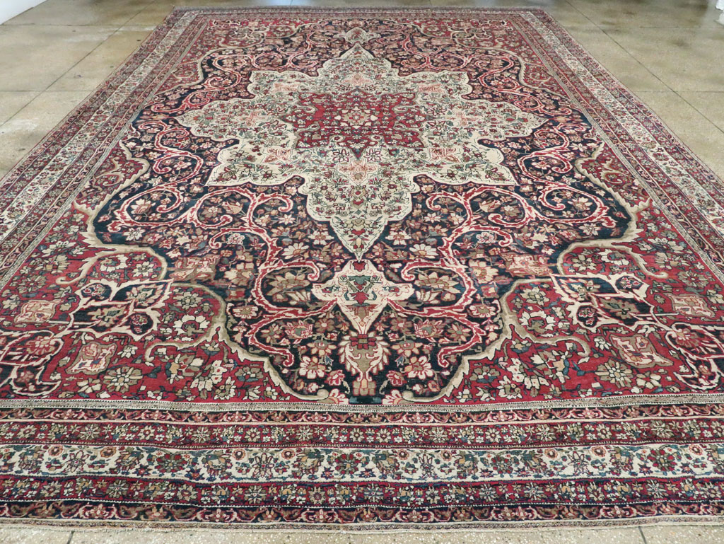 Antique Lavar Kerman Carpet, No.20226 - Gss