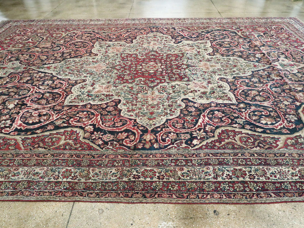Antique Lavar Kerman Carpet, No.20226 - Gss