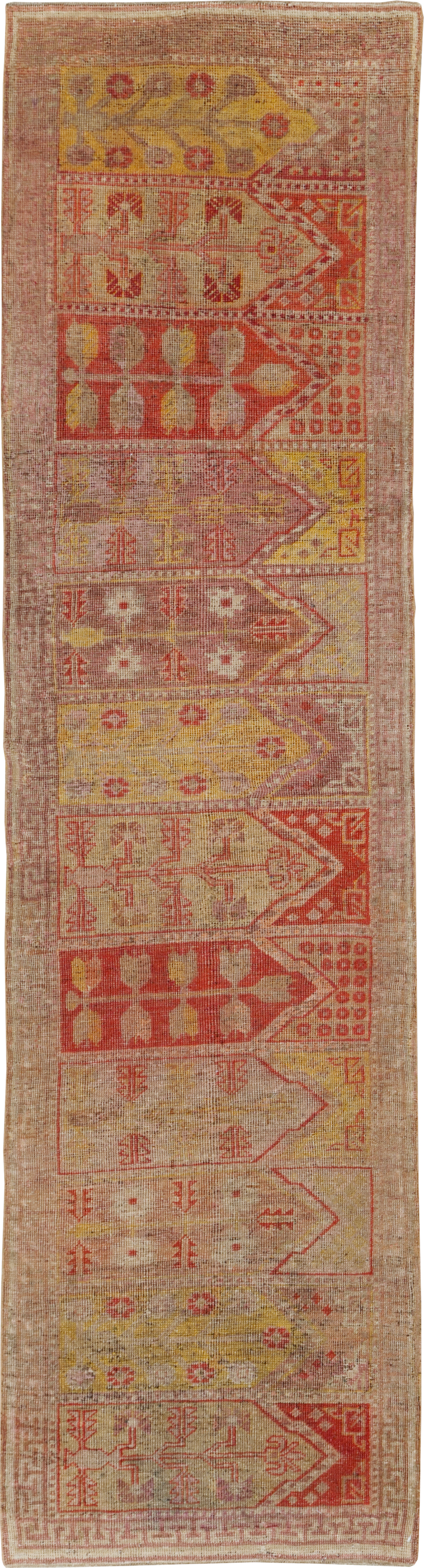 Antique East Turkestan Khotan Saph Runner, No.20233 - Gss