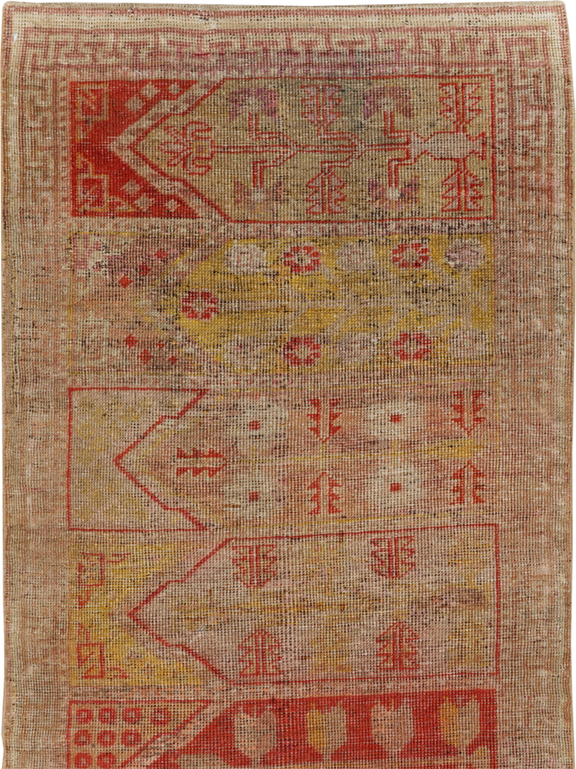 Antique East Turkestan Khotan Saph Runner, No.20233 - Gss