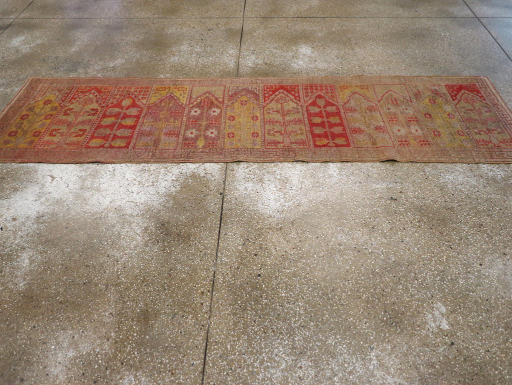 Antique East Turkestan Khotan Saph Runner, No.20233 - Gss