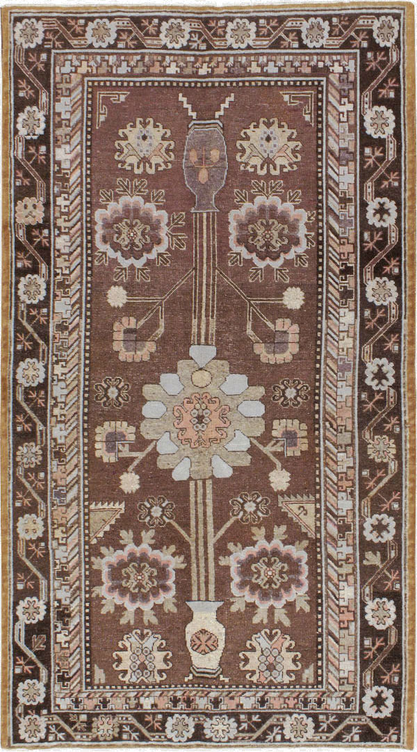 Antique East Turkestan Khotan Carpet, No.20263 - Gss