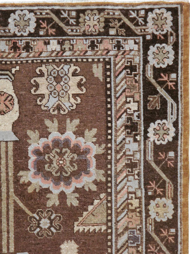 Antique East Turkestan Khotan Carpet, No.20263 - Gss
