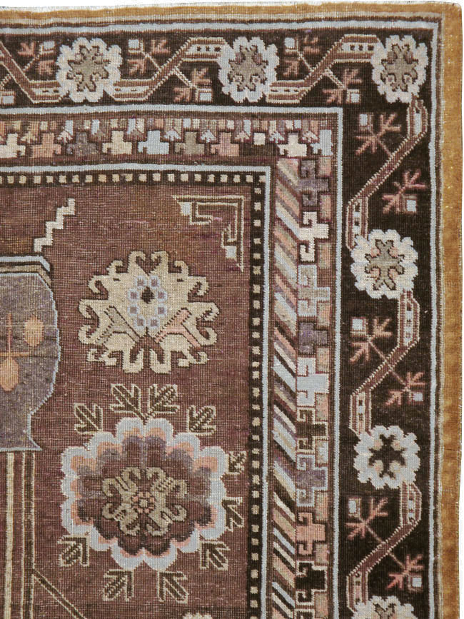 Antique East Turkestan Khotan Carpet, No.20263 - Gss