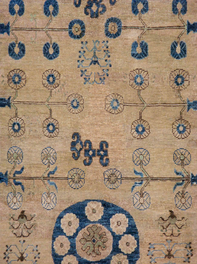 Antique East Turkestan Khotan Carpet, No.20271 - Gss