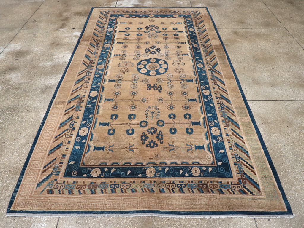 Antique East Turkestan Khotan Carpet, No.20271 - Gss