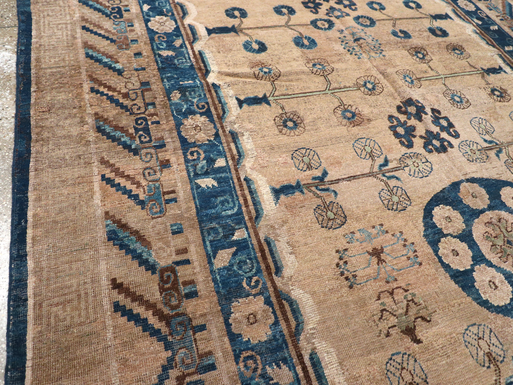 Antique East Turkestan Khotan Carpet, No.20271 - Gss