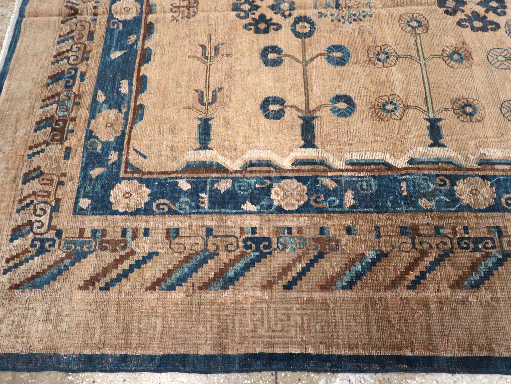 Antique East Turkestan Khotan Carpet, No.20271 - Gss