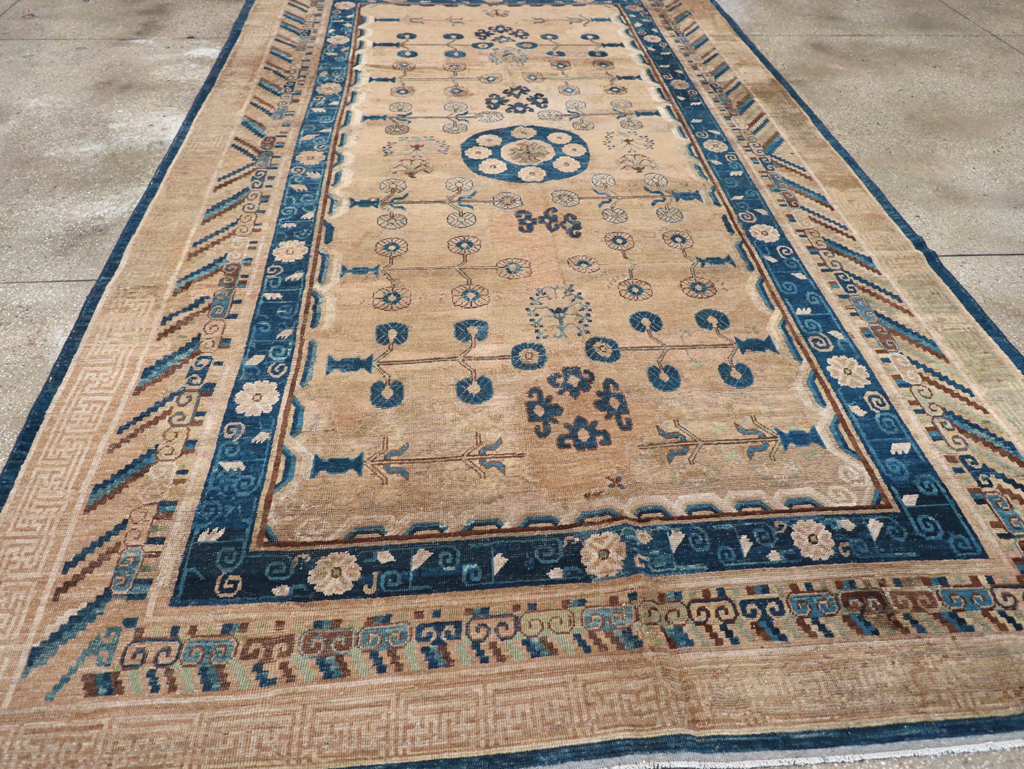 Antique East Turkestan Khotan Carpet, No.20271 - Gss