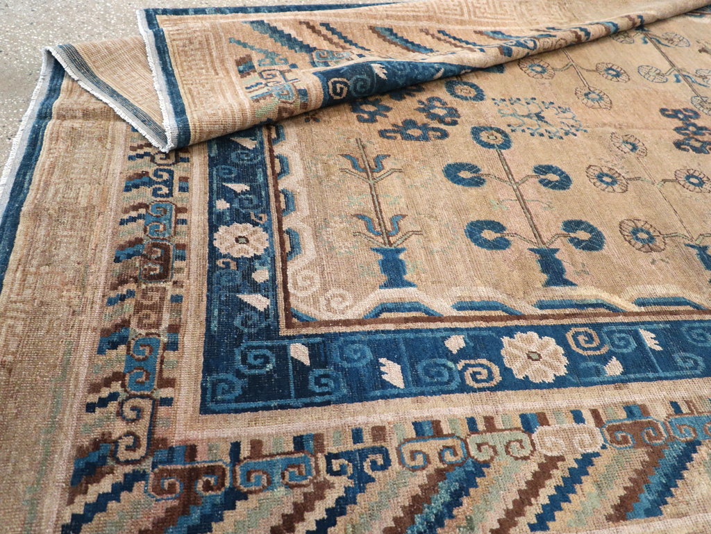 Antique East Turkestan Khotan Carpet, No.20271 - Gss