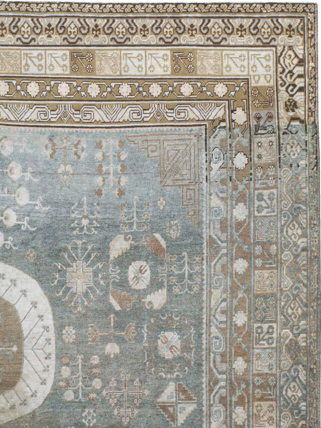 Antique East Turkestan Khotan Gallery Carpet, No.20277 - Gss