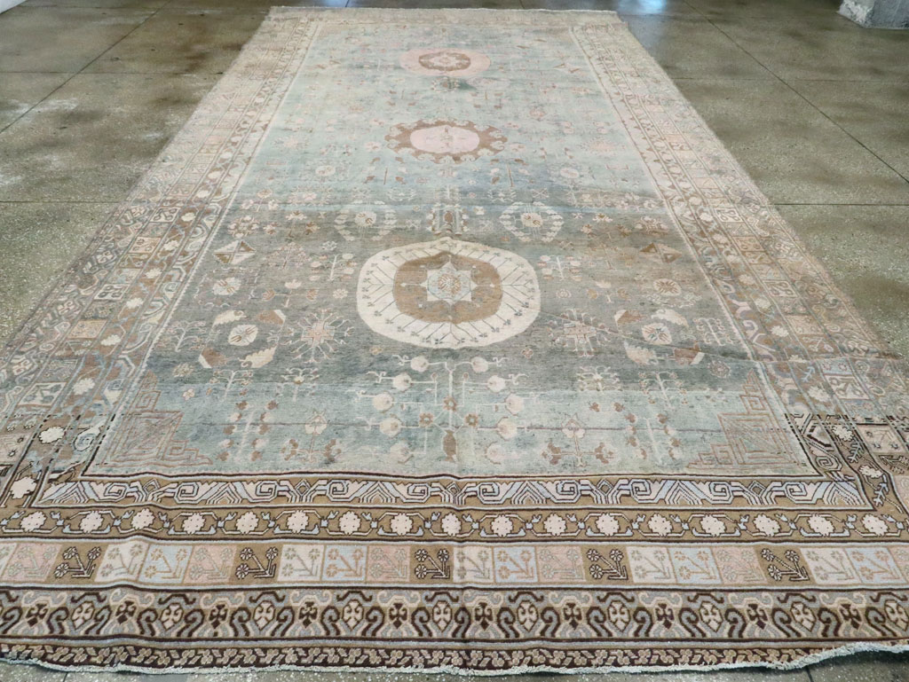 Antique East Turkestan Khotan Carpet, No.20277 - Gss