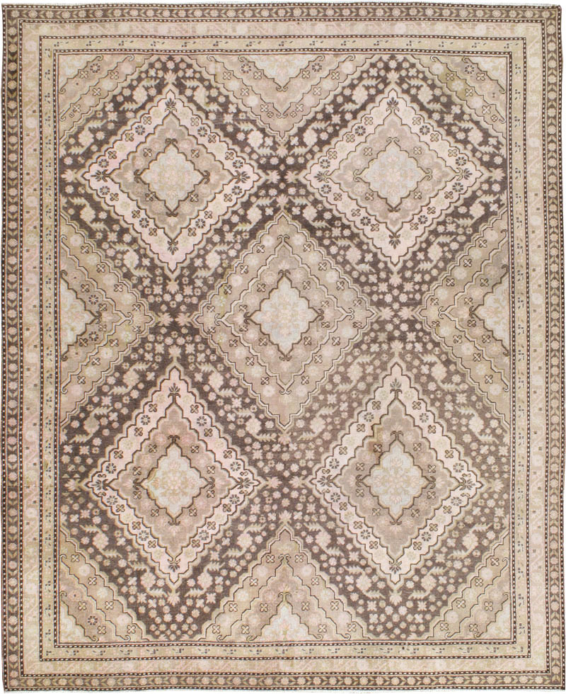 Antique East Turkestan Khotan Square Carpet, No.20278 - Gss