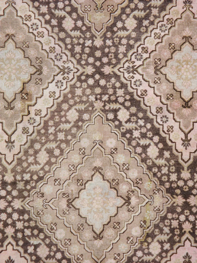 Antique East Turkestan Khotan Square Carpet, No.20278 - Gss