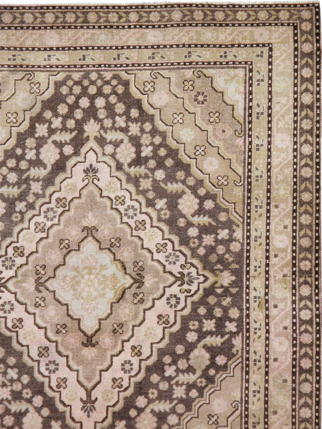 Antique East Turkestan Khotan Square Carpet, No.20278 - Gss