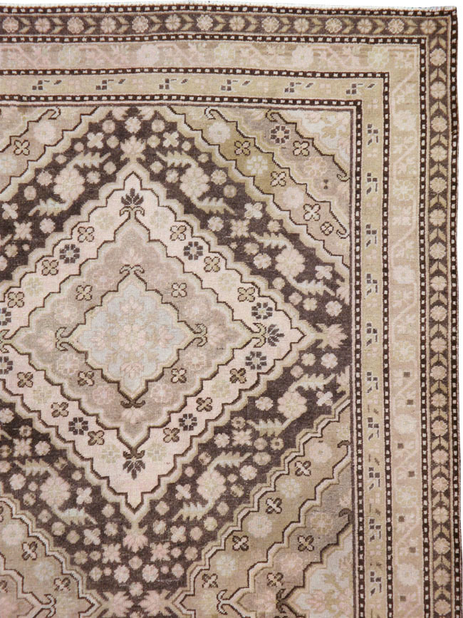 Antique East Turkestan Khotan Square Carpet, No.20278 - Gss