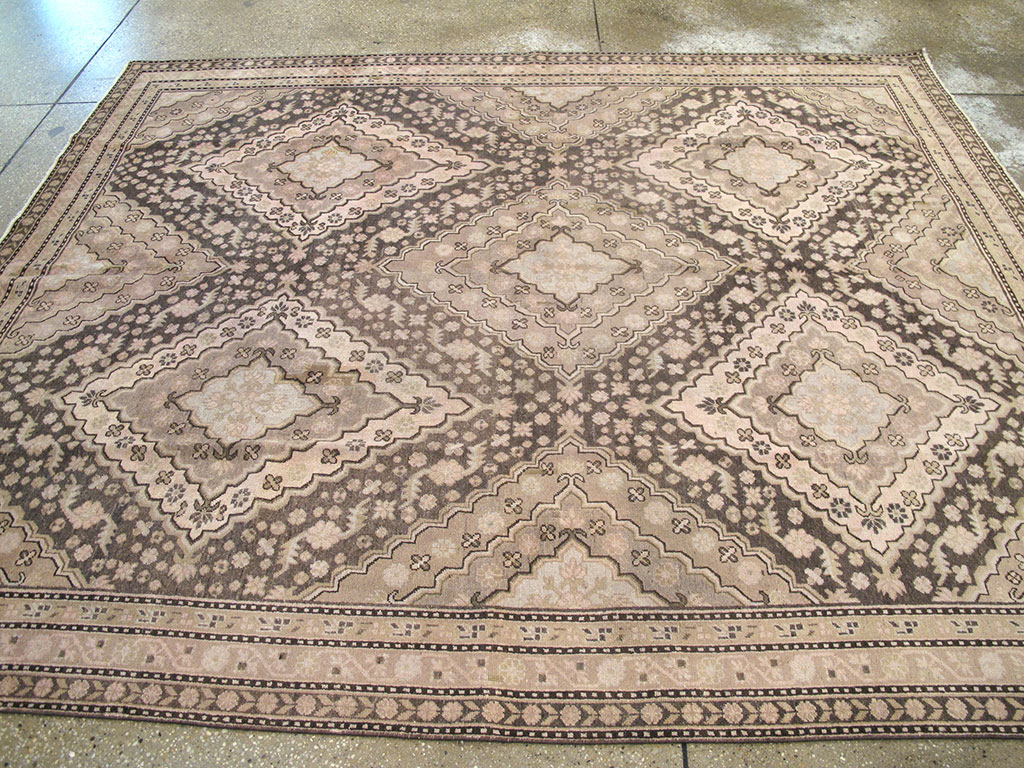 Antique East Turkestan Khotan Square Carpet, No.20278 - Gss