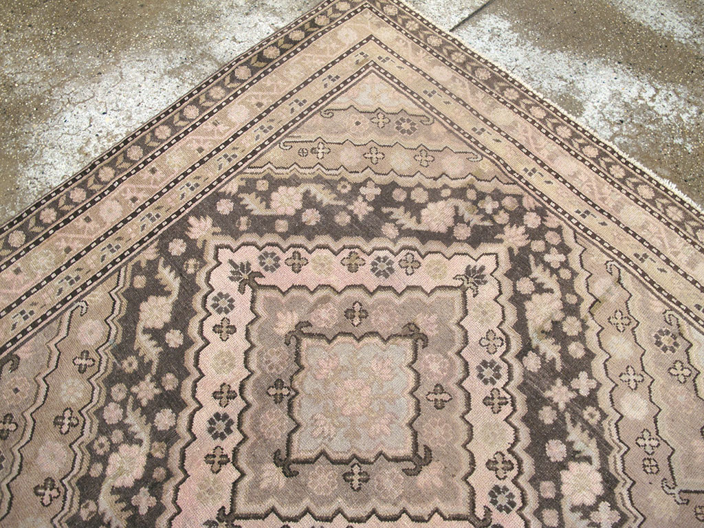 Antique East Turkestan Khotan Square Carpet, No.20278 - Gss