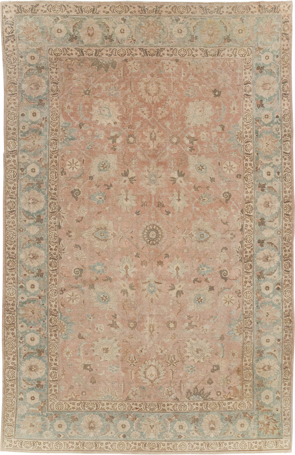 Antique Persian Tabriz Accent Carpet, No.20290 - Gss
