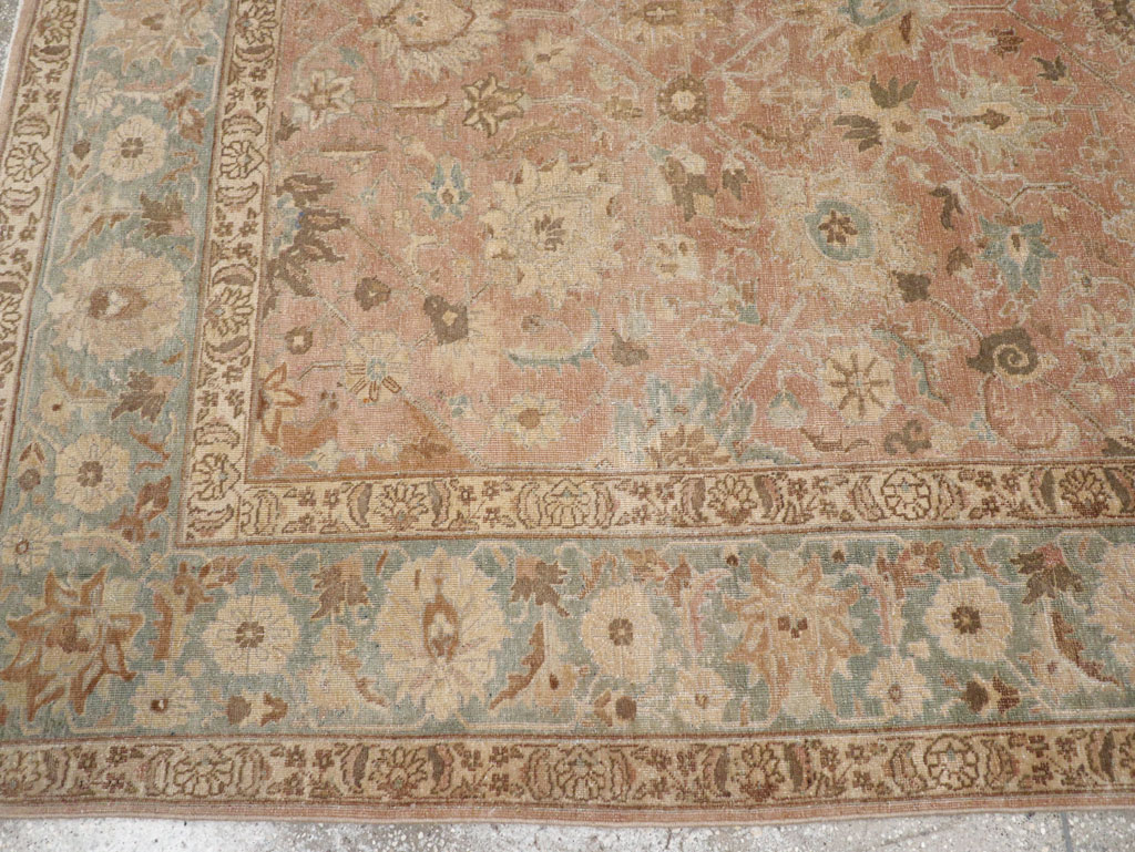 Antique Persian Tabriz Accent Carpet, No.20290 - Gss