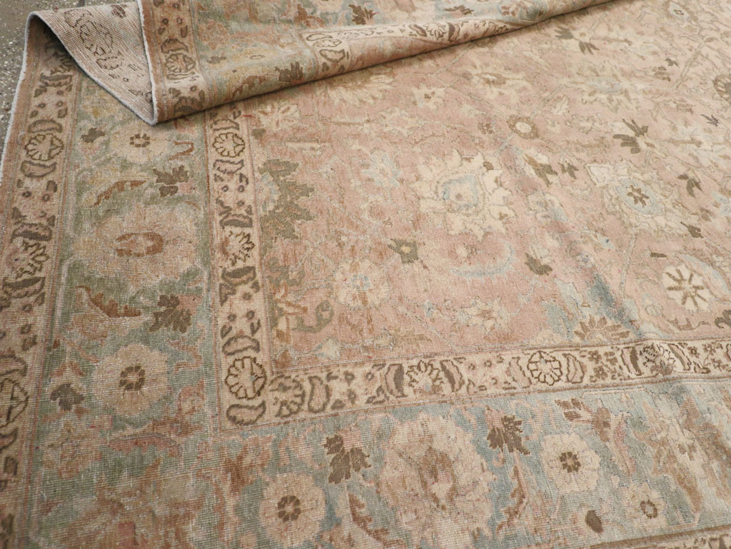 Antique Persian Tabriz Accent Carpet, No.20290 - Gss