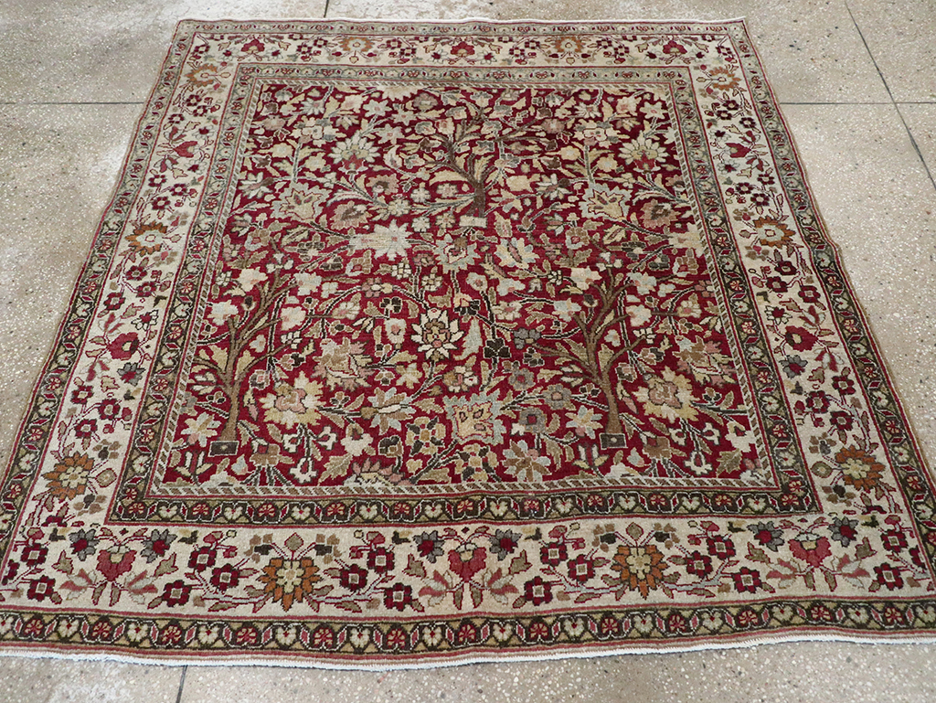 Vintage Persian Mashad Square Carpet, No.20328 - Gss