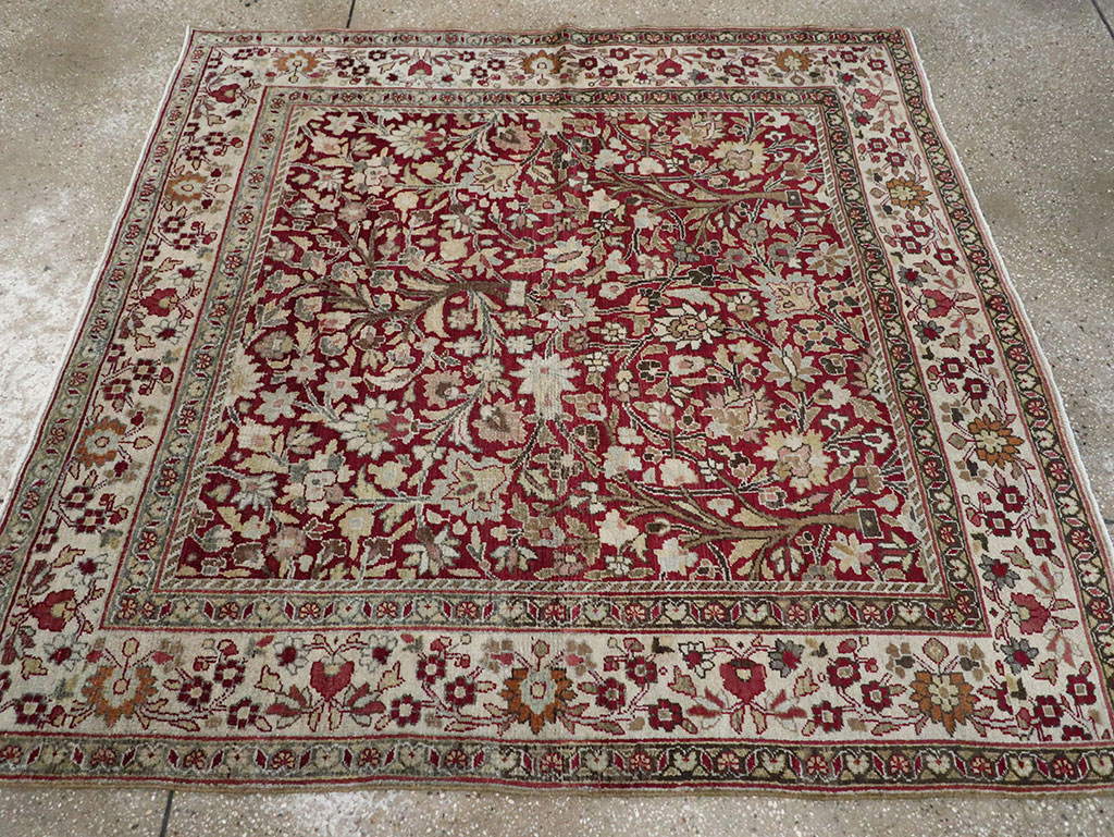 Vintage Persian Mashad Square Carpet, No.20328 - Gss