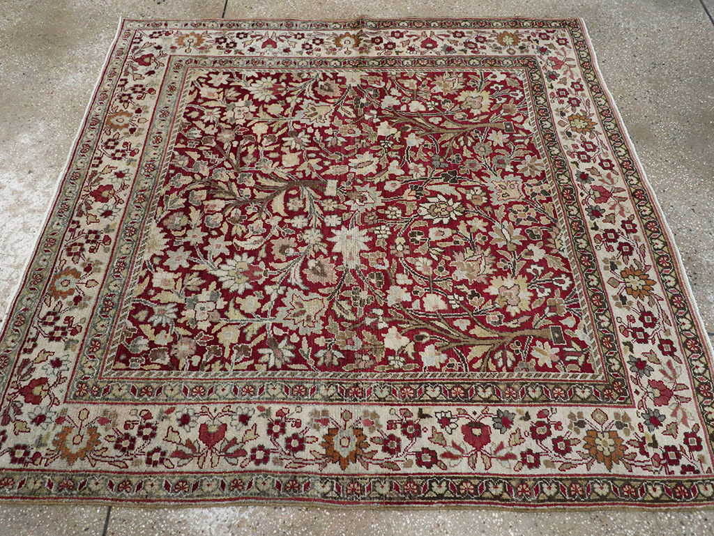 Vintage Persian Mashad Square Carpet, No.20328 - Gss
