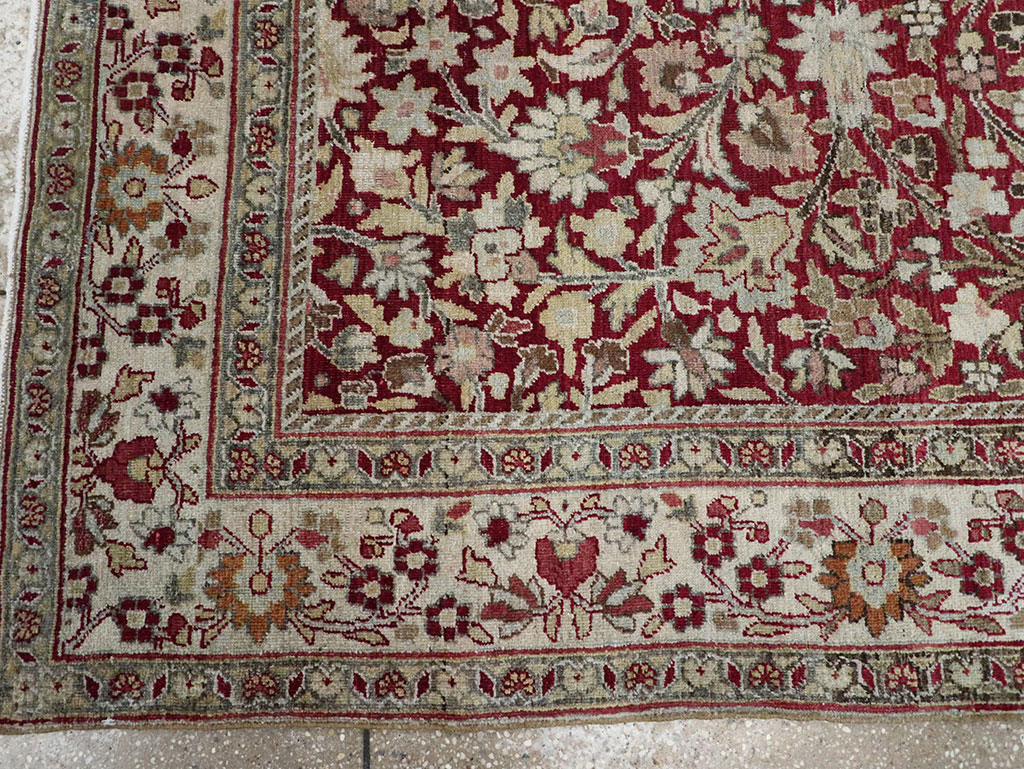 Vintage Persian Mashad Square Carpet, No.20328 - Gss