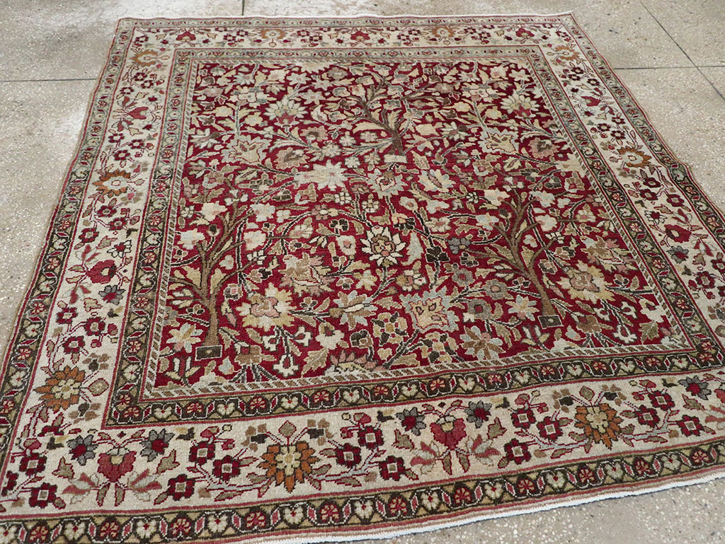 Vintage Persian Mashad Square Carpet, No.20328 - Gss