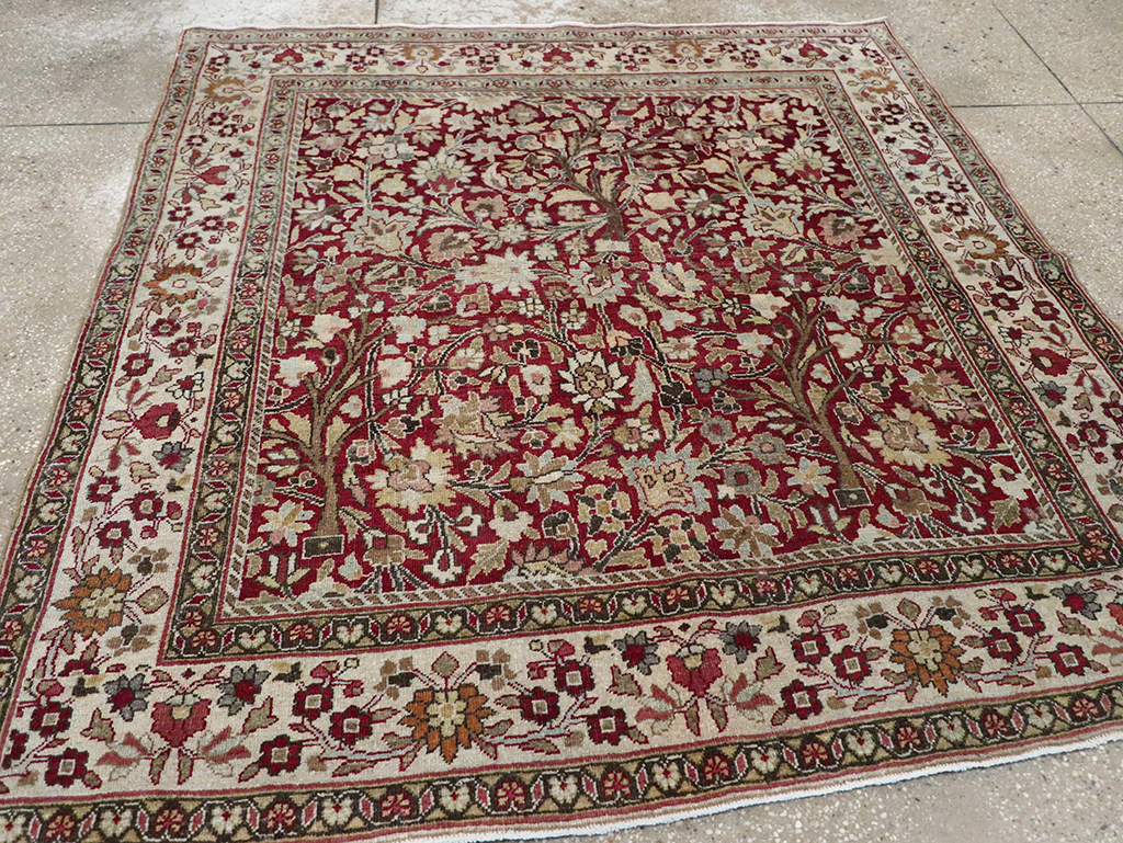 Vintage Persian Mashad Square Carpet, No.20328 - Gss