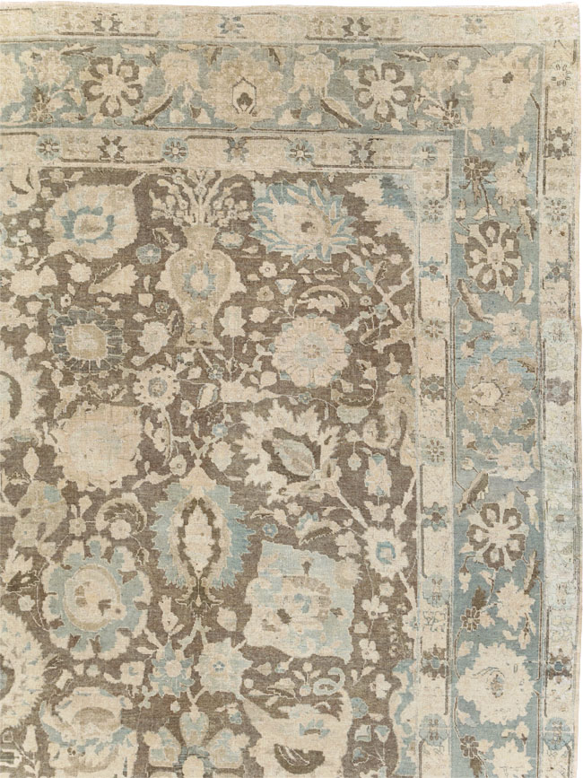 Antique Persian Tabriz Large Room Size Carpet, No.20335 - Gss