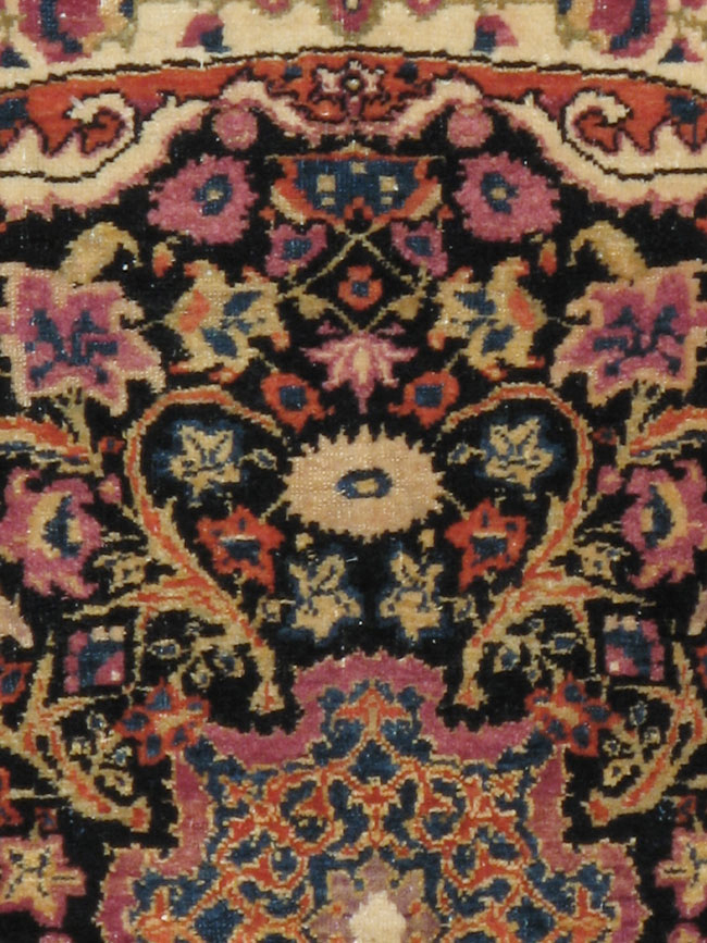 Antique Persian Tabriz Round Rug, No.20380 - Gss