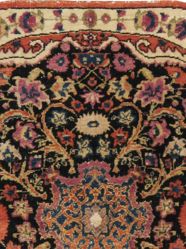 Antique Persian Tabriz Round Rug, No.20380 - Gss