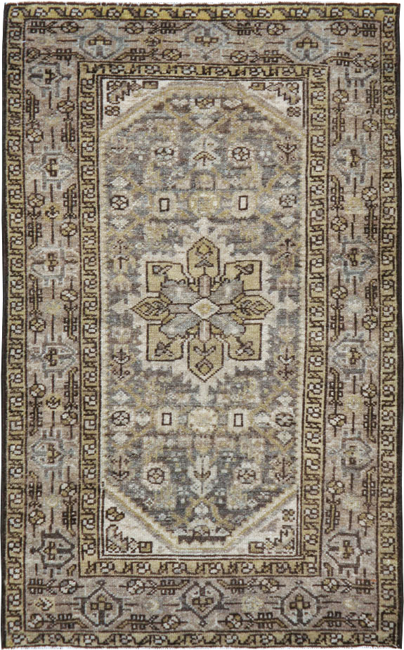 Vintage Persian Malayer Throw Rug, No.20419 - Gss