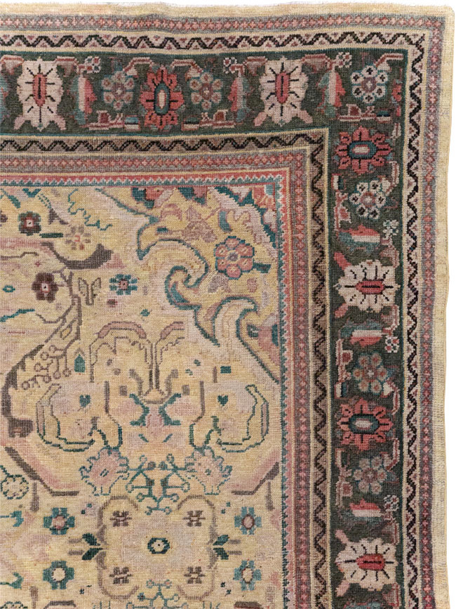 Antique Persian Mahal Small Room Size Carpet, No.20461 - Gss