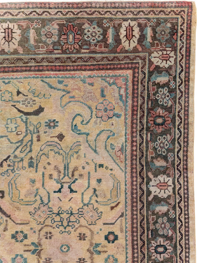 Antique Persian Mahal Small Room Size Carpet, No.20461 - Gss