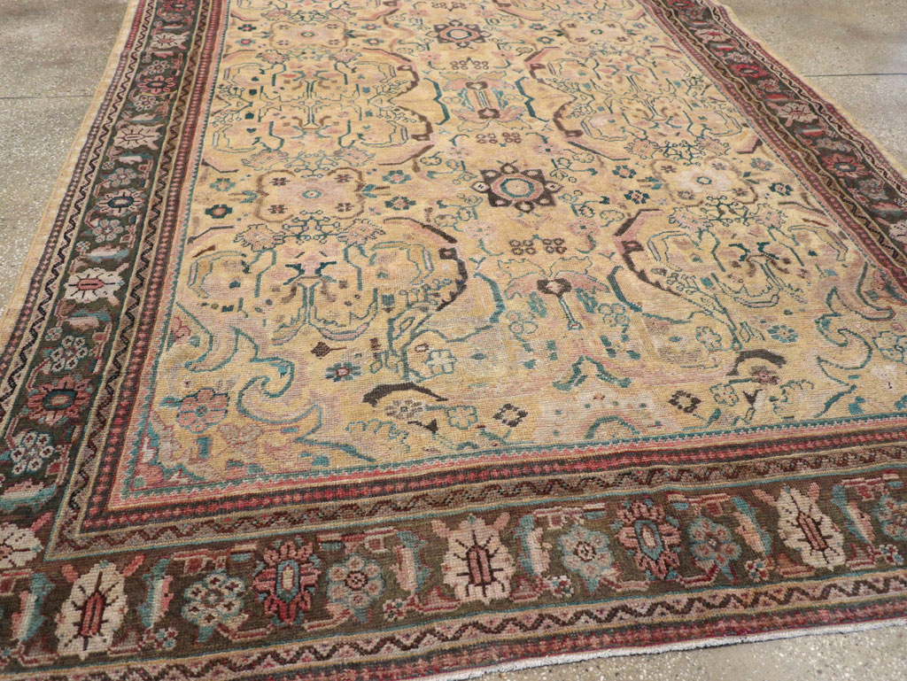 Antique Persian Mahal Small Room Size Carpet, No.20461 - Gss