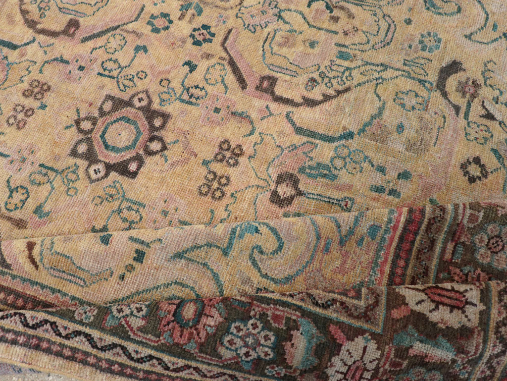 Antique Persian Mahal Small Room Size Carpet, No.20461 - Gss