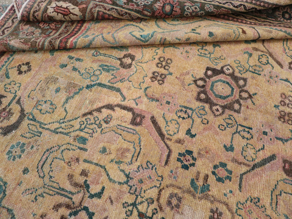 Antique Persian Mahal Small Room Size Carpet, No.20461 - Gss