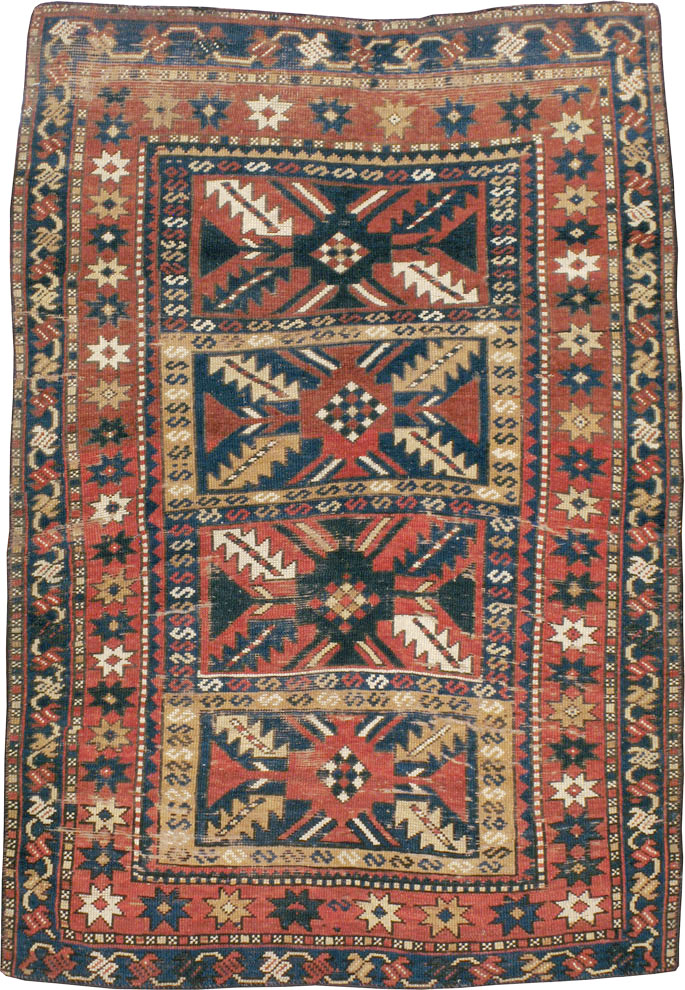 Antique Caucasian Kazak Rug, No.20467 - Gss