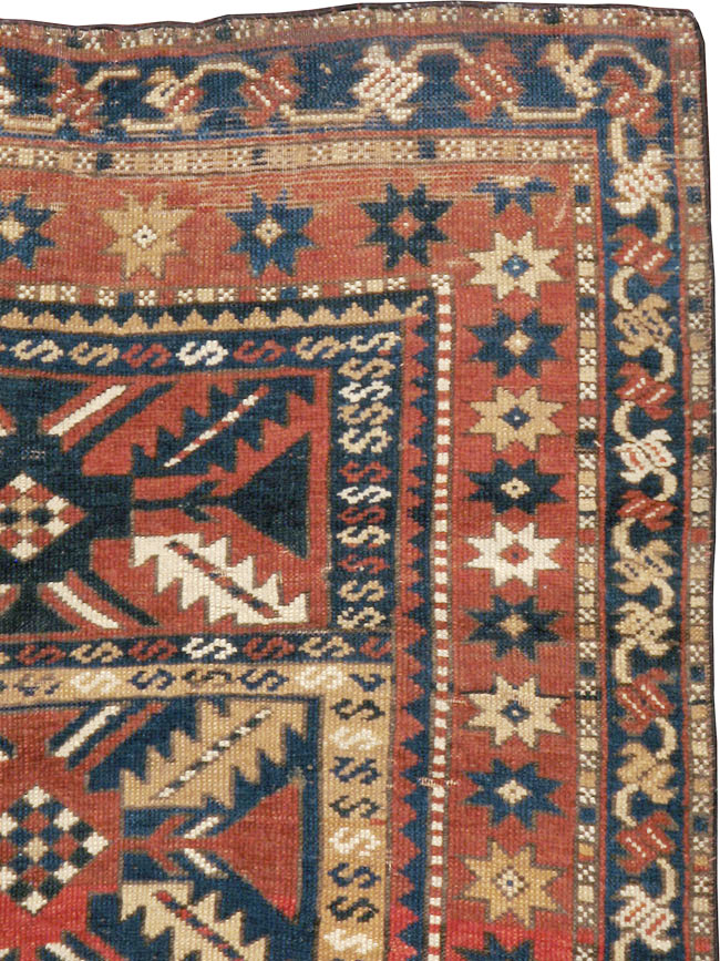 Antique Caucasian Kazak Rug, No.20467 - Gss