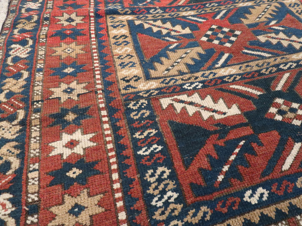 Antique Caucasian Kazak Rug, No.20467 - Gss