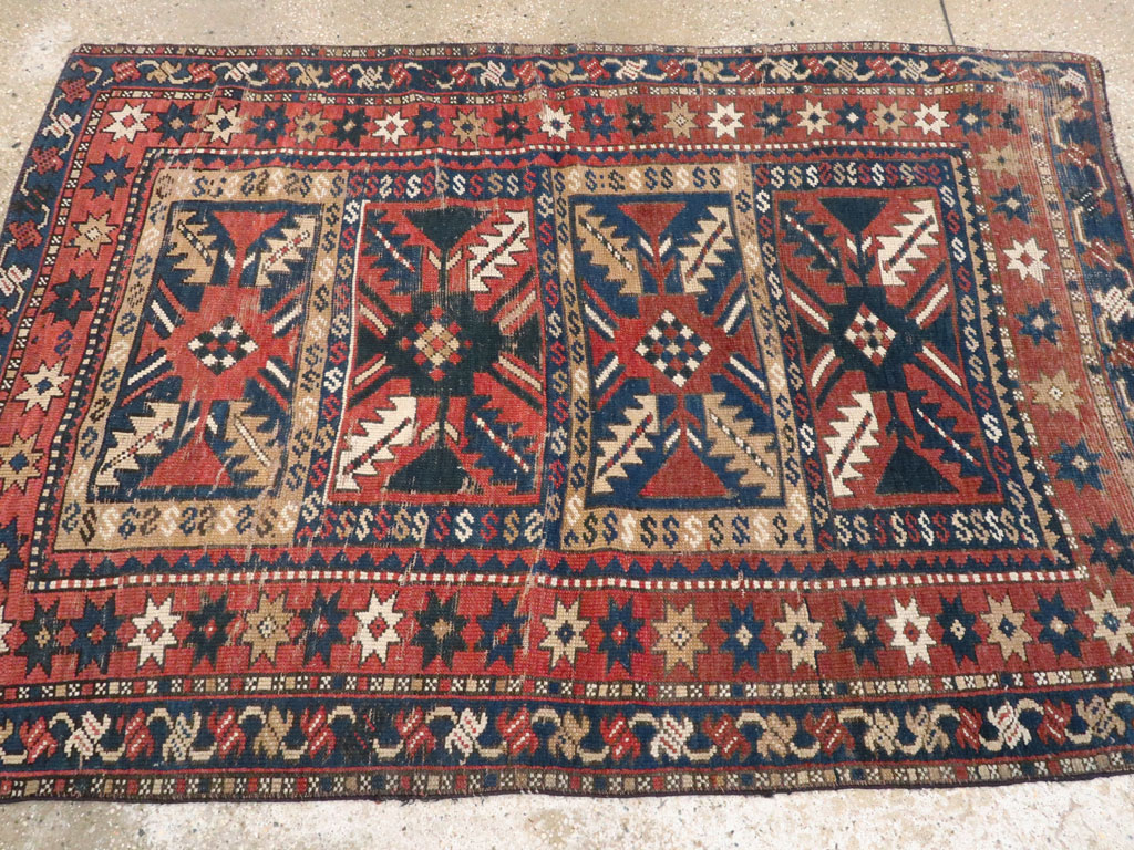 Antique Caucasian Kazak Rug, No.20467 - Gss