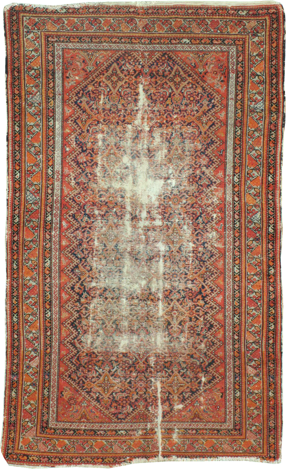 Antique Malayer Distressed Rug, No.20490 - Gss