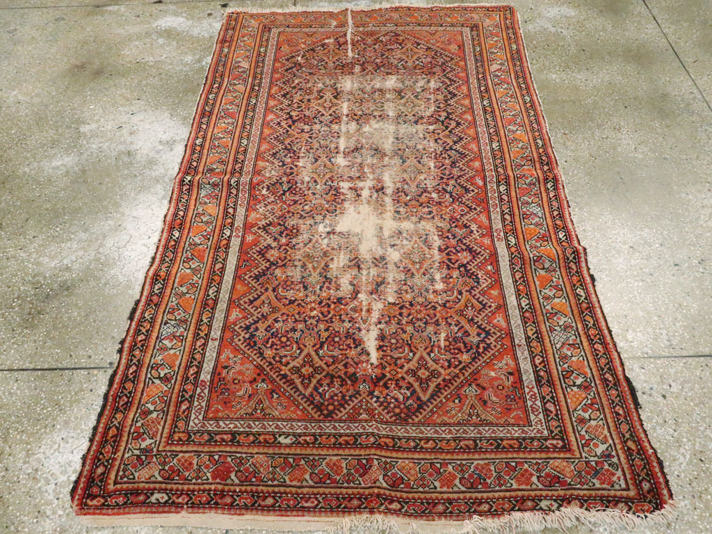 Antique Malayer Distressed Rug, No.20490 - Gss