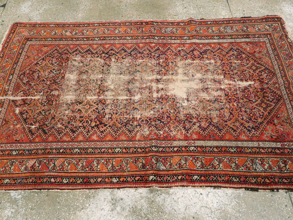 Antique Malayer Distressed Rug, No.20490 - Gss