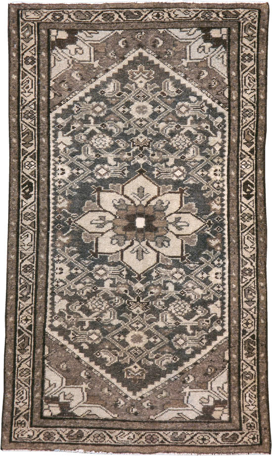 Vintage Persian Malayer Throw Rug, No.20513 - Gss