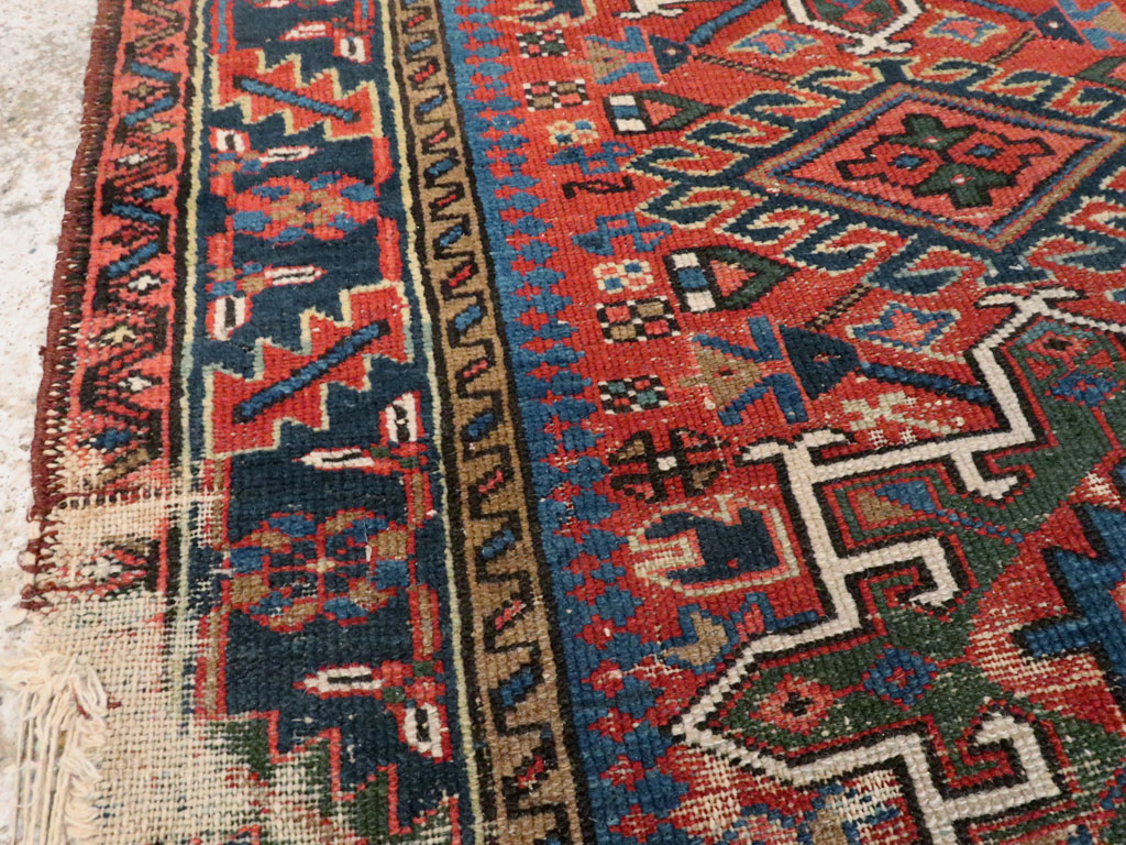 Antique Persian Karajeh Distressed Rug, No.20530 - Gss