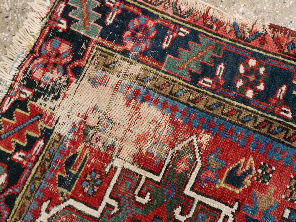 Antique Persian Karajeh Distressed Rug, No.20530 - Gss